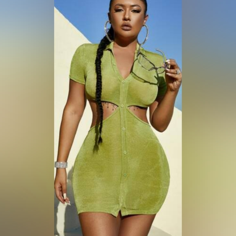 SHEIN‎ SXY Cut Out Waist Bodycon Dress size S